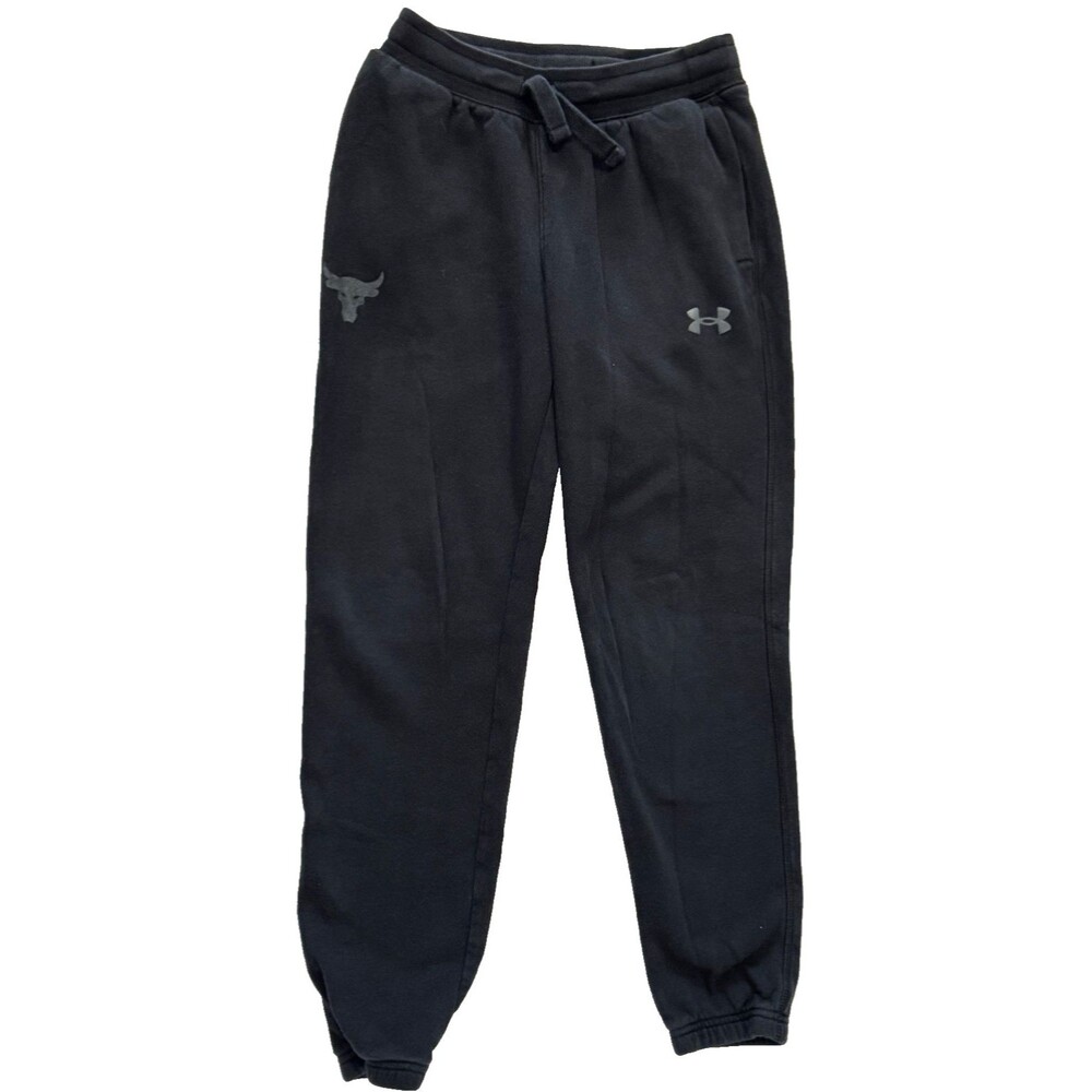 Under Armour Project Rock Pants Youth Medium Back Blood Sweat Respect Joggers